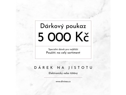 Dárkový poukaz 5 000 Kč