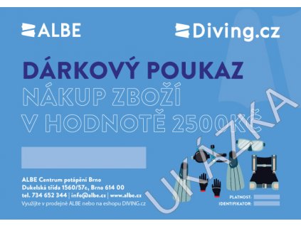 Dárkový poukaz Nákup v hodnotě 2500Kč