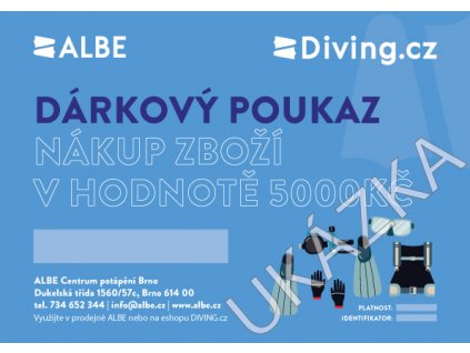 Dárkový poukaz Nákup v hodnotě 5000Kč