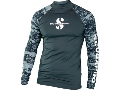 Scubapro Lycrové Tričko Rash Guard Graphite Pánské Dlouhý Rukáv UPF50