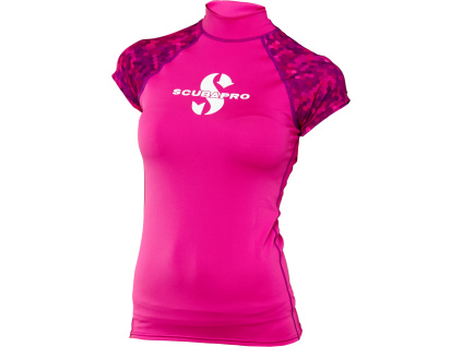 Scubapro Lycrové Tričko Rash Guard Flamingo Dámské Krátký Rukáv UPF50