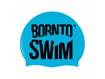 Silikonová reflexní čepice BornToSwim® Classic, velké logo (Barva Oranžová)