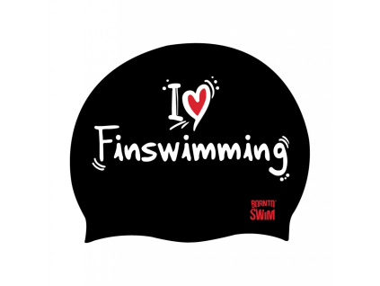 I ❤  Finswimming čepice BornToSwim® (Barva Modrá)