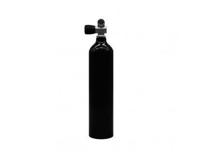 MES 2 l / 200 bar hliníková láhev cerná s ventilem (Velikost 2 L)