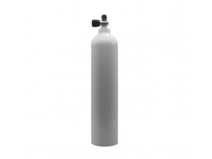 MES 7 L hliníková láhev bílá 200 bar s ventilem (Velikost 7 L)