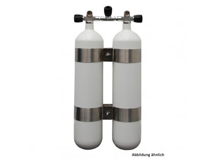 faber light 7 l 200 bar twin cylinders white complete