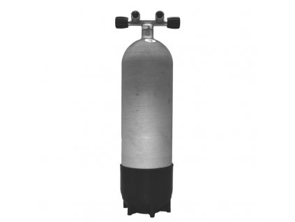 faber 10l 300 bar hot dipped steel cylinder complete with twin valve and boot