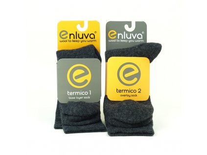 ENLUVA termico insulation system - set 2 ponožek do bot (Velikost 42 - 44)