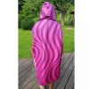 Poncho pro dospěláky s kapucí (Barva Růžová, Velikost M)