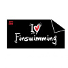 I ❤ Finswimming ručník BornToSwim® (Barva Modrá, Velikost 70x140cm)