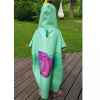 Poncho ručník s kapucí pro děti (Barva Zelená, Velikost XS)