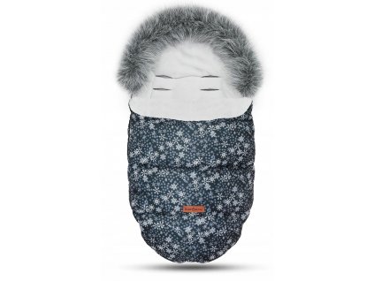 Exkluzivní fusak do kočárku s nášivkou HUSKY sněhové vločky