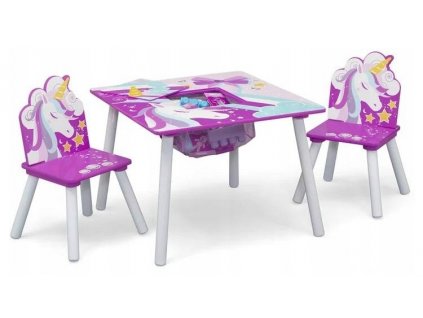 Dětský stůl s židlemi Jednorožec