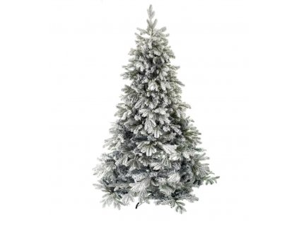 Exkluzivní umělý bílý zasněžený vánoční stromek 180 cmbiala osniezona z metalowym stojakiem pe02