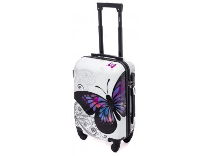 Kabinový cestovní kufr BUTTERFLY - bílý