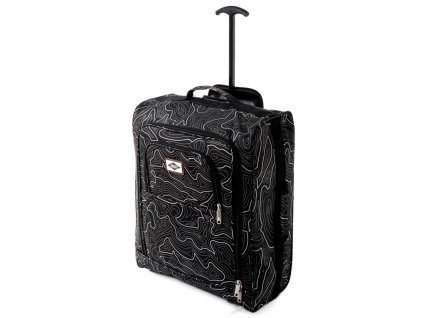 Palubní příruční cestovní taška Aller 55 x 40 x 20 cm - Černá a bílý vzor