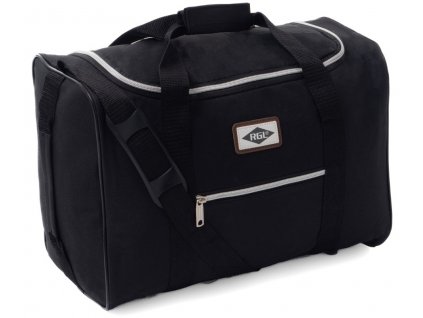 Cestovní příruční taška do letadla Gairdner 40 x 20 x 30 cm - Černá-Stříbrná