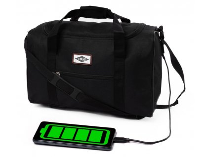 Cestovní příruční taška Eyre s USB 40 x 20 x 30 cm - Černá