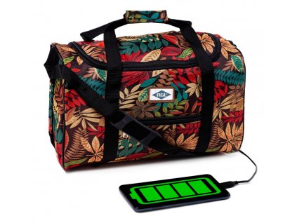 Cestovní příruční taška Eyre s USB 40 x 20 x 30 cm - Květiny