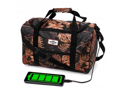 Cestovní příruční taška Eyre s USB 40 x 20 x 30 cm - Listy