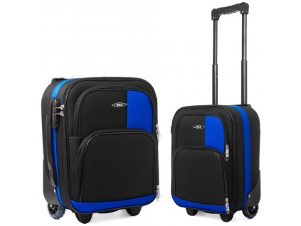Kabinový Cestovní Kufr VER - Černý-Modrý
