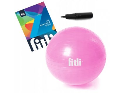 Fitness balón na cvičení 55 cm - Růžový