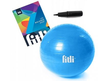 Fitness balón na cvičení 65 cm - Modrý