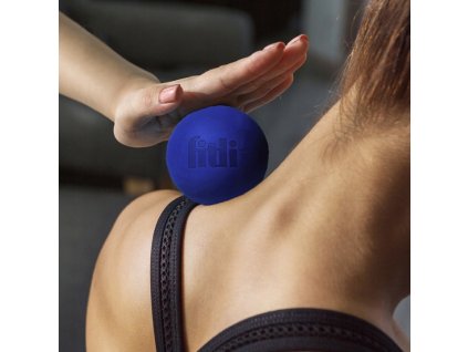 Fitness balónek pro bodovou masáž svalů 6 cm - Modrý