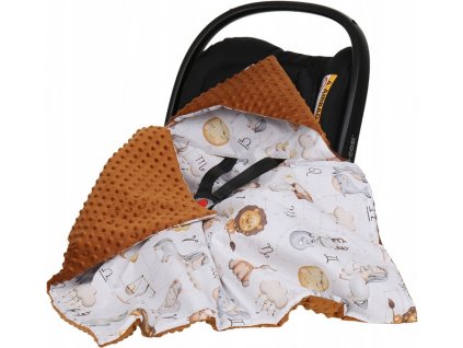 Deka do autosedačky MINKY 80x80 cm, vzor 781