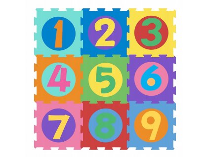 Pěnové puzzle 9 ks 96x96 cm čísla