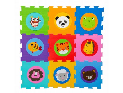 Pěnové puzzle 9 ks 100x100 cm zvířátka