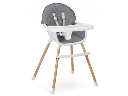 Jídelní židlička Lilo 3v1 šedá
