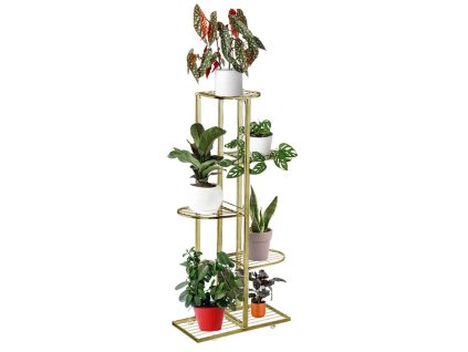 5patrový stojan na květiny 97 x 43 x 22 cm zlatý