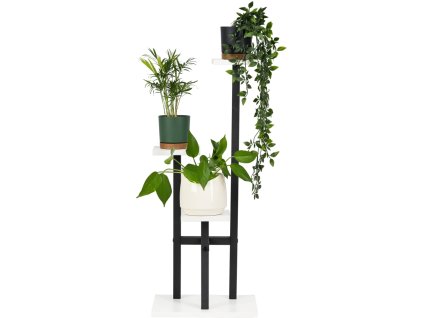 3patrový stojan na květiny 83,5 x 35 x 23,5 cm bílý