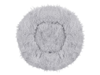 Útulný chlupatý pelíšek pro psa a kočku, 40 cm, šedý