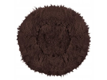 Útulný chlupatý pelíšek pro psa a kočku, 40 cm, hnědý
