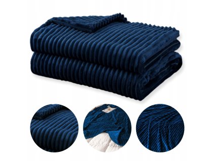 Deka LEA přehoz na postel 160x200 tmavě modrý