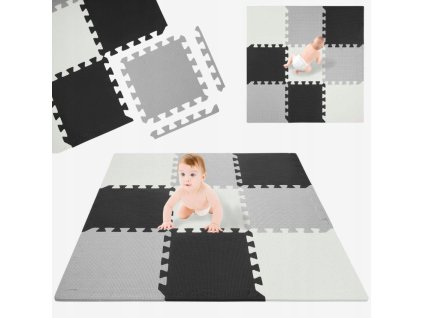 Pěnová podložka MAXI EVA 9 ks 90x90x1 cm obláčky na obloze