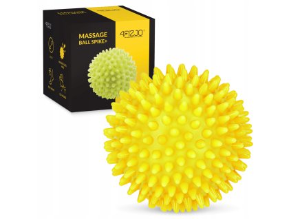 Masážní míč s hroty 10 cm žlutý
