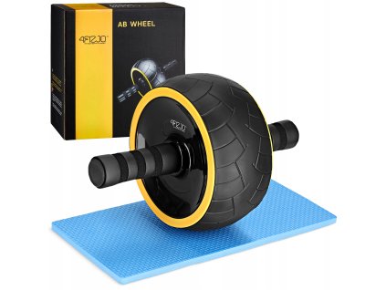Kruh na cvičení břisních svalů AB WHEEL XL žlutý