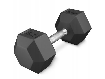 Ocelové činky HEX 15 kg (1 kus)