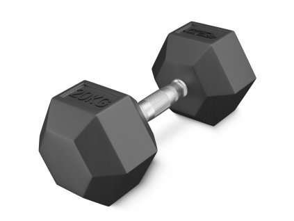 Ocelové činky HEX 20 kg (1 kus)