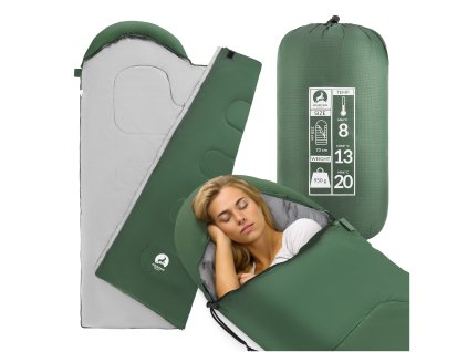 Cestovní spací pytel mumie STANDARD – zelený