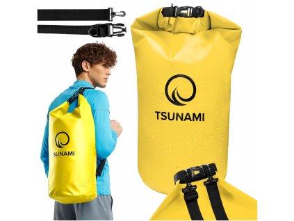 Voděodolný pytlík 30 litrů TSUNAMI – žlutý
