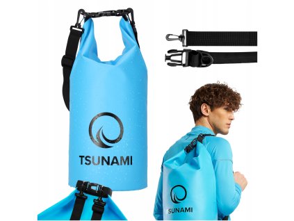 Voděodolný pytlík 10 litrů TSUNAMI – modrý