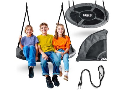Dětská zahradní houpačka ČAPÍ HNÍZDO 110 cm 150 kg – šedá