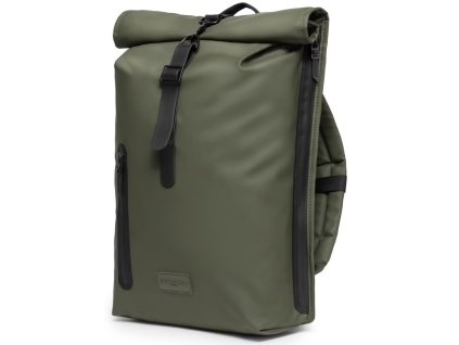 Městský voděodolný batoh Roll-Top s kapsou na notebook – Zelený