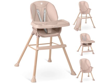 Jídelní židlička 3v1 MODERN – růžová