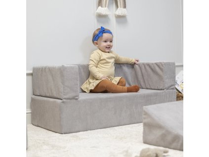 Modulární dětská pohovka KIDDIE – světle šedá
