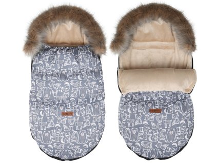 Exkluzivní fusak do kočárku s nášivkou HUSKY boho